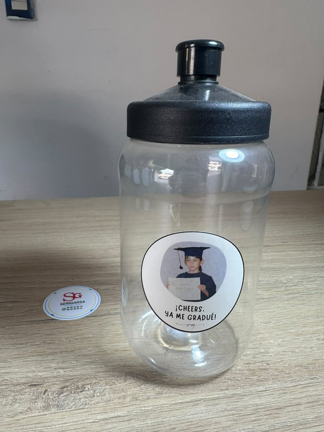 Cilindro transparente personalizado