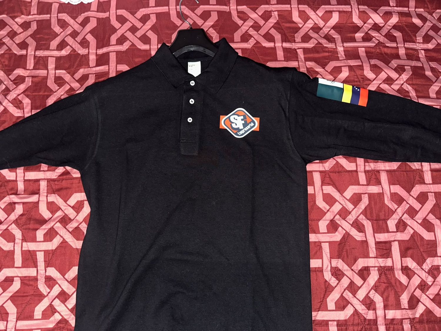 Playera personalizada tipo polo manga larga
